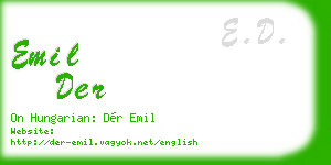 emil der business card