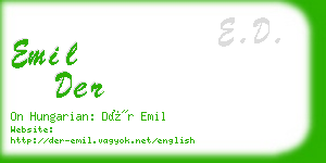 emil der business card